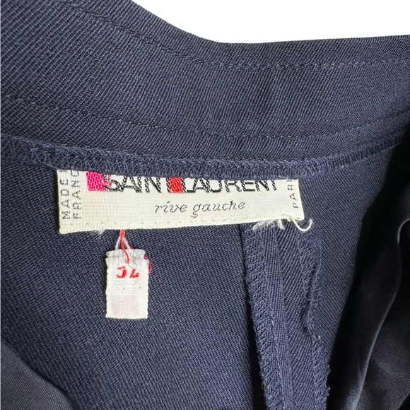 Yves Saint Laurent | Vintage Wool Pleated Wide Leg Trousers 34 - Picture 4 of 10